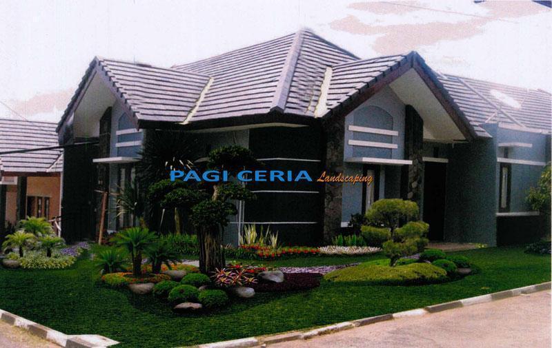 Desain perspektif taman yang apik