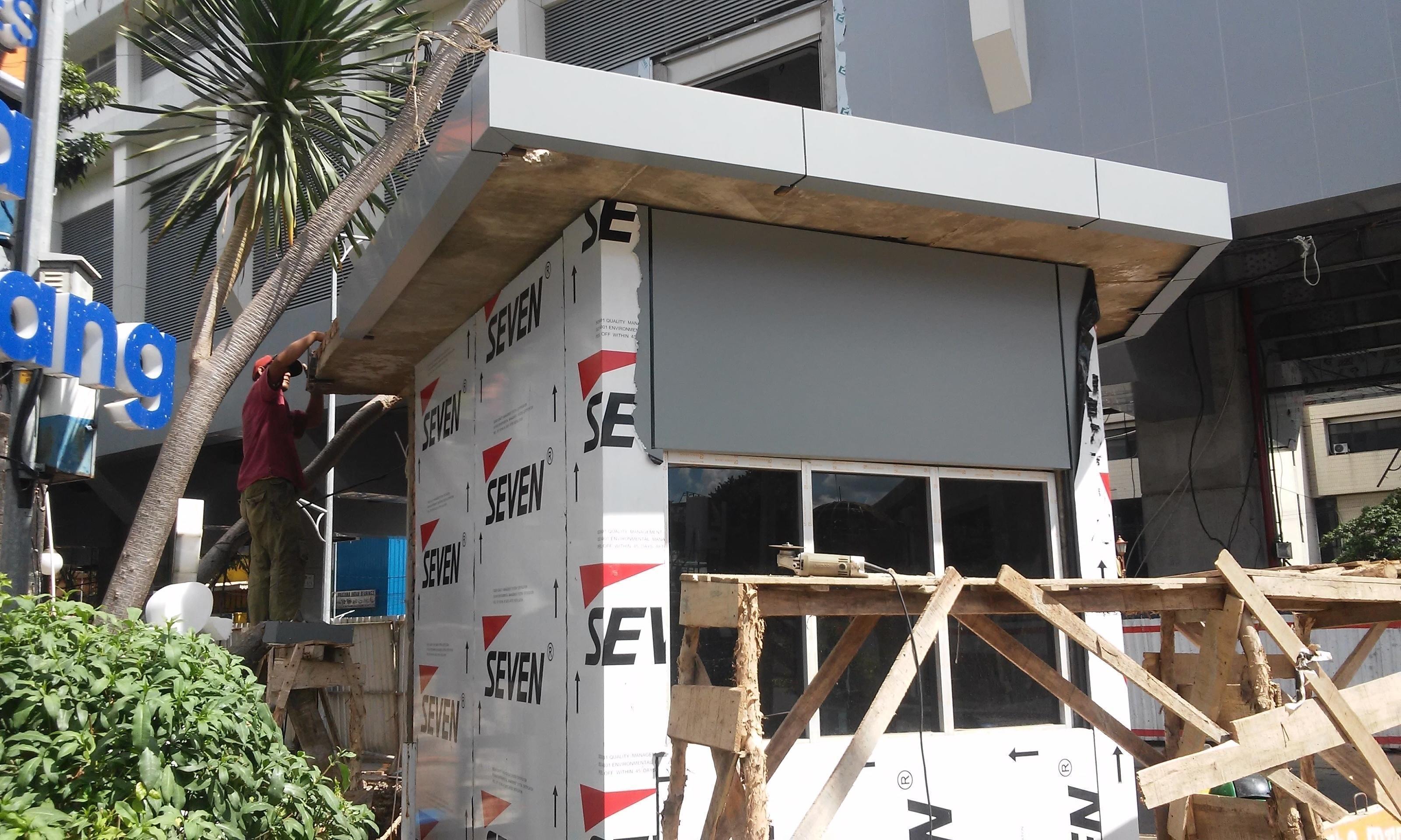 project pembuatan pos polisi daerah jl. jendral sudirman pasar cinde palembang