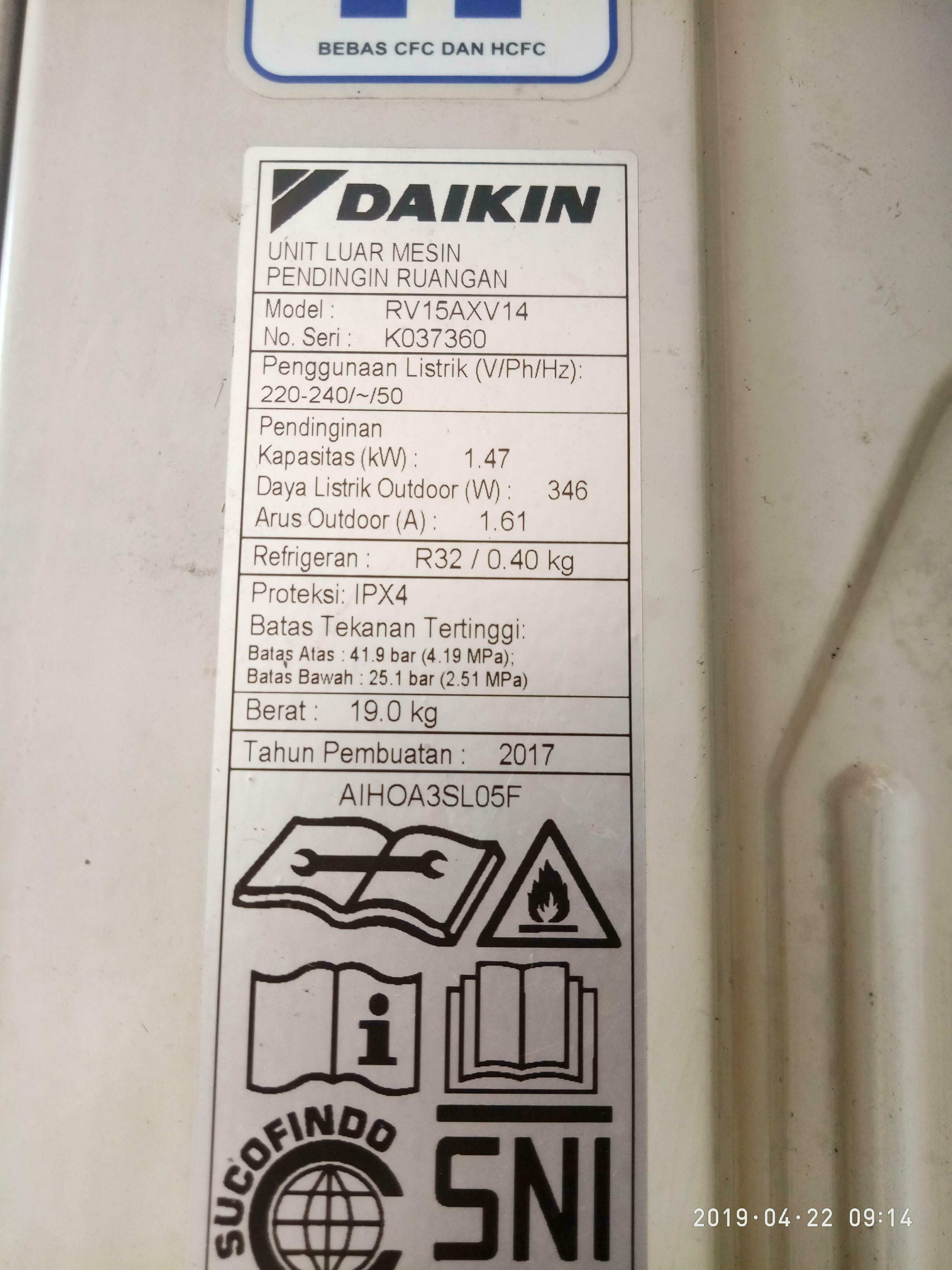 Cek Ampere harus mengikuti spek name plate 