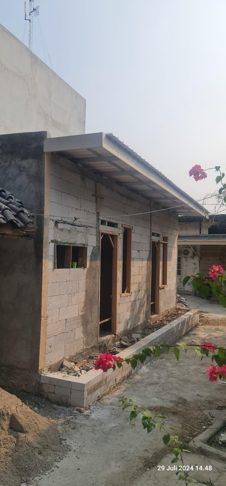 Proses pembangunan rumah petak