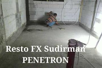 Aplikasi PENETERON Crystalline waterproofing