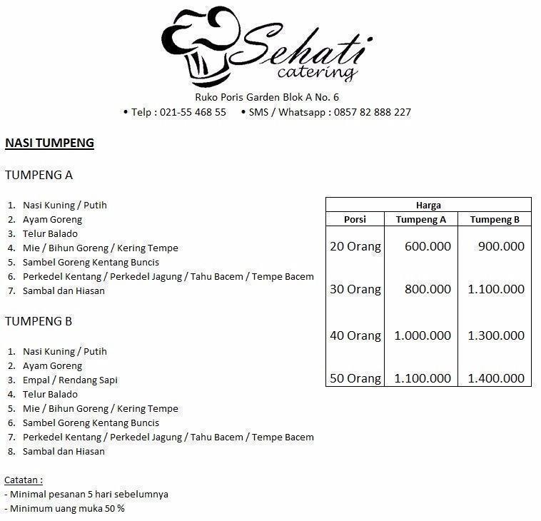Sehati catering   nasi tumpeng