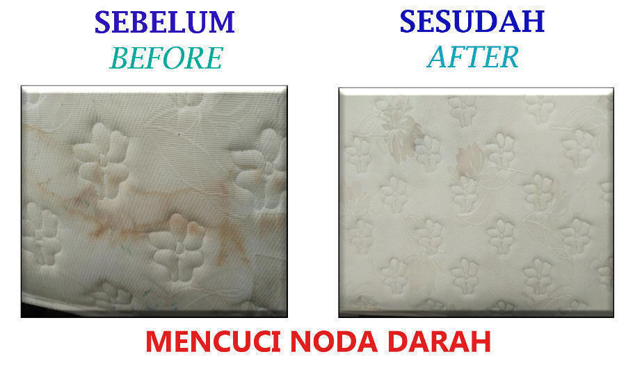 Cuci noda darah spring bed